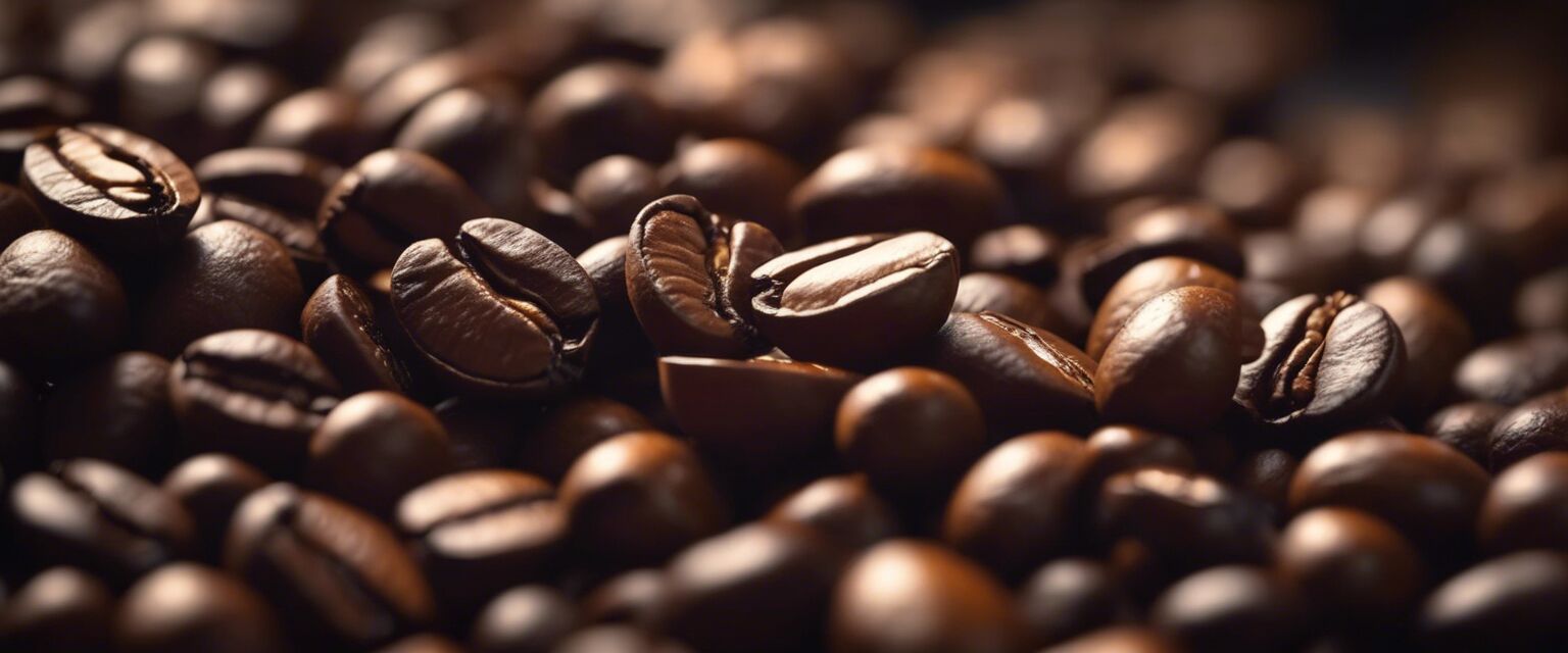 Close-up of Arabica coffee beans